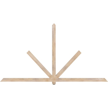 Ekena Millwork Kennewick Smooth Timber Gable Bracket, Douglas Fir, 108"W x 58"H x 3 1/2"D x 3 1/2"F, 13/12 Pitch GBW108X58X0404KEN00SDF